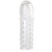 Прозрачная закрытая гелевая насадка - 13,5 см. - Toyfa Basic - в Твери купить с доставкой