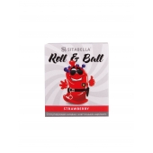Стимулирующий презерватив-насадка Roll   Ball Strawberry - Sitabella - купить с доставкой в Твери