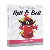 Стимулирующий презерватив-насадка Roll   Ball Raspberry - Sitabella - купить с доставкой в Твери