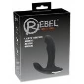 Черный вибромассажер простаты с функцией римминга Plug with Perineum Stimulator - 16,6 см. - Orion - в Твери купить с доставкой