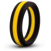 Черно-желтое силиконовое эрекционное кольцо Silicone Go Pro Cock Ring - Blush Novelties - в Твери купить с доставкой