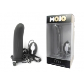 Черный страпон с вибратором Mojo Ghia - Seven Creations - купить с доставкой в Твери