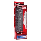Прозразная закрытая насадка на пенис с поддержкой мошонки Clearly Ample Penis Enhancer - 22 см. - XR Brands - в Твери купить с доставкой