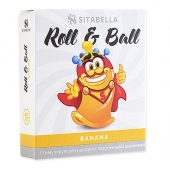Стимулирующий презерватив-насадка Roll   Ball Banana - Sitabella - купить с доставкой в Твери