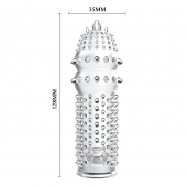 Закрытая прозрачная насадка Crystal sleeve - 14,2 см. - Erowoman-Eroman - в Твери купить с доставкой