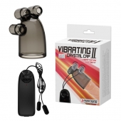 Дымчатая насадка-мастурбатор с вибрацией Vibrating Crystal Cap II - Baile - в Твери купить с доставкой