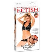 Черный податливый страпон Posable Partner Strap-On - 17,8 см. - Pipedream - купить с доставкой в Твери