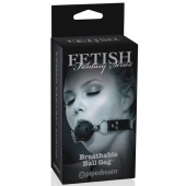Черный кляп с дырочками Breathable Ball Gag - Pipedream - купить с доставкой в Твери