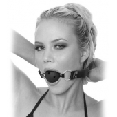 Черный кляп с дырочками Breathable Ball Gag - Pipedream - купить с доставкой в Твери