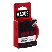 Ультратонкие презервативы в железном кейсе MAXUS Sensitive - 3 шт. - Maxus - купить с доставкой в Твери