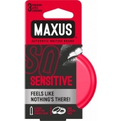 Ультратонкие презервативы в железном кейсе MAXUS Sensitive - 3 шт. - Maxus - купить с доставкой в Твери