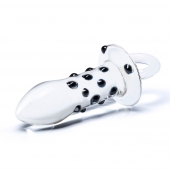 Мини-пробочка из стекла с черными пупырышками, 8 см - Glas