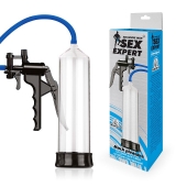 Прозрачная вакуумная помпа Sex Expert с насосом - Sex Expert - в Твери купить с доставкой