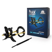 Черно-золотистый экстендер для пениса Sex Expert - Sex Expert - в Твери купить с доставкой