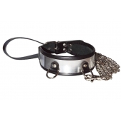 Стильный ошейник с металлическим блеском и поводком - Sitabella - купить с доставкой в Твери