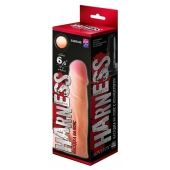 Телесная насадка на Harness с коннектором BLACK LINE - 17 см. - LOVETOY (А-Полимер) - купить с доставкой в Твери