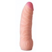 Телесная изогнутая насадка на Harness с коннектором BLACK LINE - 17 см. - LOVETOY (А-Полимер) - купить с доставкой в Твери