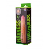 Телесная насадка на Harness с коннектором GREEN LINE - 17,5 см. - LOVETOY (А-Полимер) - купить с доставкой в Твери