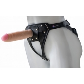 Черный пояс-трусики с насадкой  Soft-Принц  - 17 см. - LOVETOY (А-Полимер) - купить с доставкой в Твери