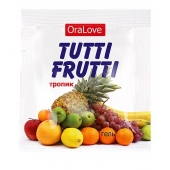 Пробник гель-смазки Tutti-frutti со вкусом тропических фруктов - 4 гр. - Биоритм - купить с доставкой в Твери