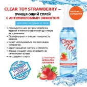 Очищающий спрей для игрушек CLEAR TOY Strawberry - 100 мл. - Биоритм - купить с доставкой в Твери