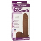 Насадка-мулат для трусиков Vac-U-Lock 6  ULTRASKYN Cock - 17,3 см. - Doc Johnson - купить с доставкой в Твери
