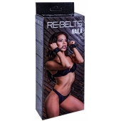 Черные кожаные наручники Naila - Rebelts - купить с доставкой в Твери