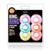 Набор из 6 эрекционных колец King of the Ring - Blush Novelties - в Твери купить с доставкой