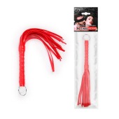 Красная плеть с рукоятью в оплетке - 28 см. - Notabu - купить с доставкой в Твери