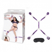 Фиолетовый набор фиксаций на кровати Classic Bedspreader - Lux Fetish - купить с доставкой в Твери
