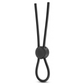 Черное силиконовое лассо на пенис SILICONE LOOP COCK RING - Blush Novelties - в Твери купить с доставкой