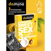 Презервативы для орального секса DOMINO Sweet Sex с ароматом тропических фруктов - 3 шт. - Domino - купить с доставкой в Твери