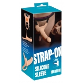 Силиконовый полый страпон на ремнях Silicone Strap-on - 16 см. - Orion - купить с доставкой в Твери