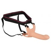 Силиконовый полый страпон на ремнях Silicone Strap-on - 16 см. - Orion - купить с доставкой в Твери