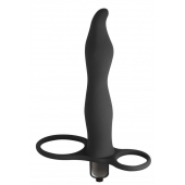 Черная вибронасадка для двойного проникновения Flirtini - 15,9 см. - Lola Games - купить с доставкой в Твери