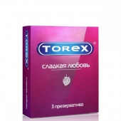Презервативы Torex  Сладкая любовь  с ароматом клубники - 3 шт. - Torex - купить с доставкой в Твери