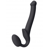 Черный безремневой страпон Silicone Bendable Strap-On S - Strap-on-me - купить с доставкой в Твери