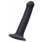 Черный фаллос на присоске Silicone Bendable Dildo M - 18 см. - Strap-on-me - купить с доставкой в Твери