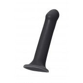 Черный фаллос на присоске Silicone Bendable Dildo L - 19 см. - Strap-on-me - купить с доставкой в Твери