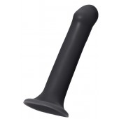Черный фаллос на присоске Silicone Bendable Dildo L - 19 см. - Strap-on-me - купить с доставкой в Твери