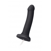Черный фаллос с имитацией эякуляции Silicon Cum Dildo L - 19,6 см. - Strap-on-me - купить с доставкой в Твери