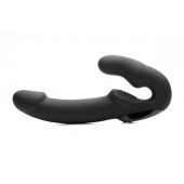 Черный безремневой страпон Urge Silicone Strap On с пультом ДУ - 24 см. - XR Brands - купить с доставкой в Твери