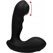 Черный стимулятор простаты Alpha-Pro 7X P-Milker Silicone Prostate Stimulator with Milking Bead - XR Brands - в Твери купить с доставкой