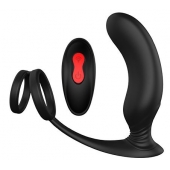 Черный массажер простаты REMOTE P-PLEASER - Dream Toys - в Твери купить с доставкой