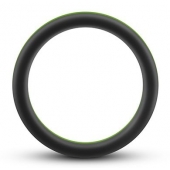 Черно-зеленое эрекционное кольцо Silicone Go Pro Cock Ring - Blush Novelties - в Твери купить с доставкой