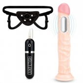 Регулируемые трусики с вибрирующей насадкой - 21 см. - Lux Fetish - купить с доставкой в Твери