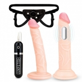 Регулируемые трусики с 2 насадками - 16 и 15 см. - Lux Fetish - купить с доставкой в Твери
