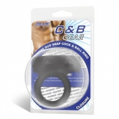 Черное двойное силиконовое кольцо С B GEAR - BlueLine - в Твери купить с доставкой