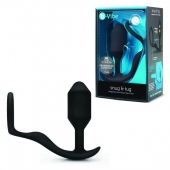 Черное эрекционное кольцо с анальным плагом Snug   Tug - b-Vibe - в Твери купить с доставкой