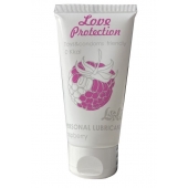Лубрикант на водной основе с ароматом малины Love Protection Raspberry - 50 мл. - Lola Games - купить с доставкой в Твери